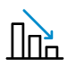 A graph with an arrow pointing down