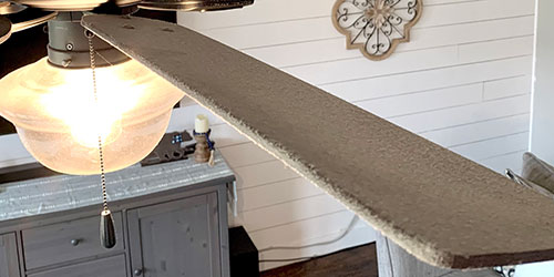 dusty ceiling fan