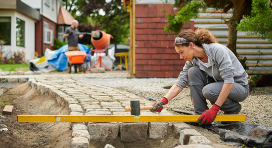 thumbnailfor woman building walkway