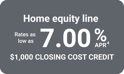 Rates as low as 7.00% APR $1,000 closing cost credit