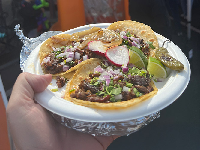 Plate of tacos at Taco Fest 2025