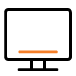 black-computer-icon-orange