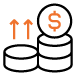retirement funds orange icon