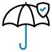 life insurance blue icon