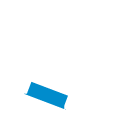 white-courage-fist-icon-blue