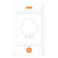 white-mobile-android-icon-orange