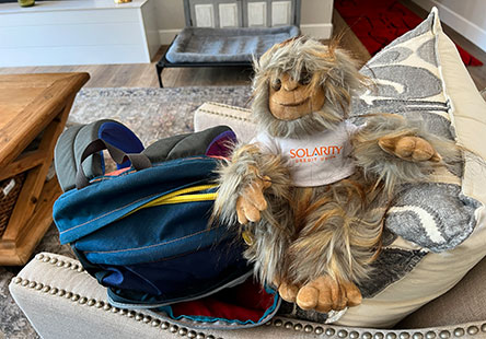 Hit the road with an RV loan and sasquatch stuffy from Solarity