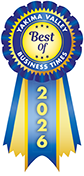 Yakima Valley Business Times Best of award ribbon (2026)