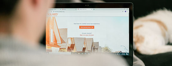 User Navigating Solarity Credit Union desktop Website thumbnail